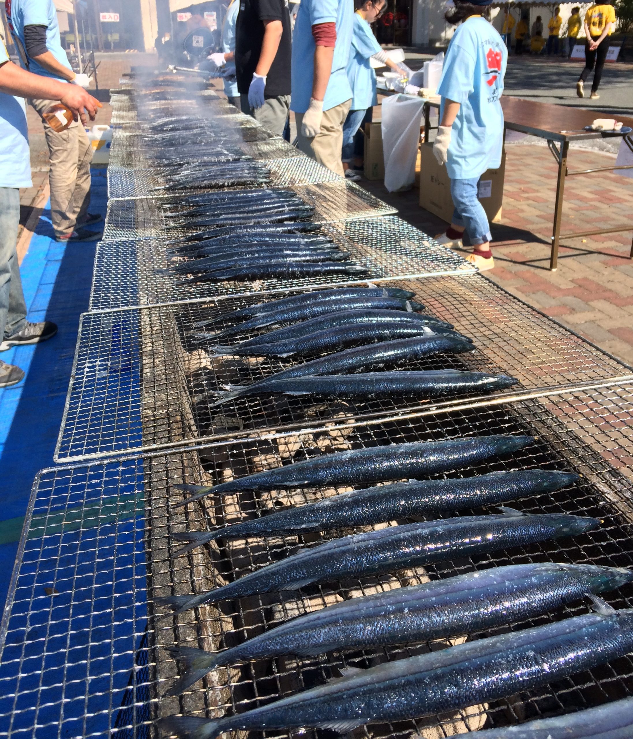女川秋刀魚収穫祭・さんま焼き